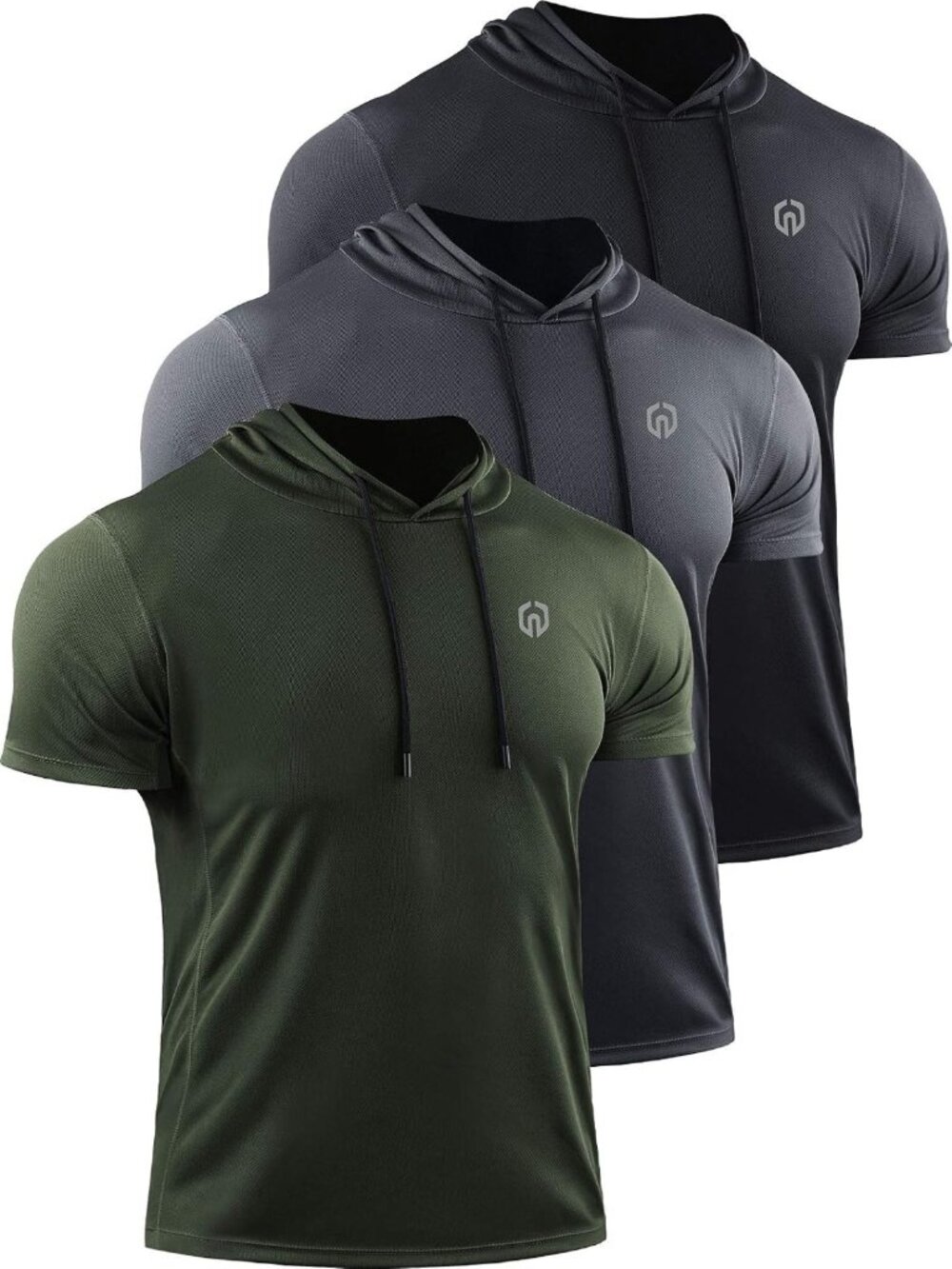 Men's Dry Fit Athletic Muscle Tank Top with Hood for Running & Gym Workouts